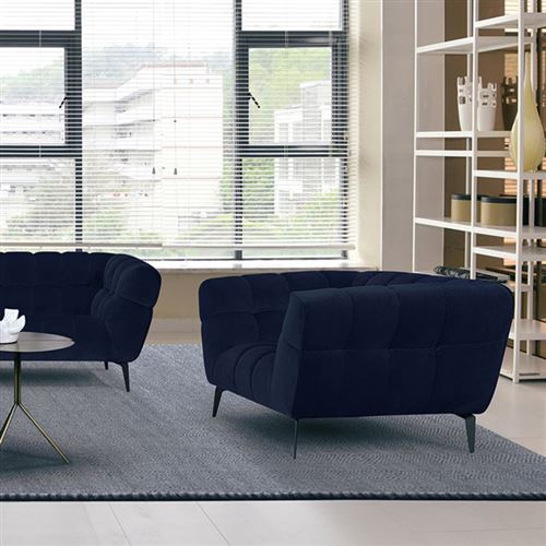 Fauteuil velours bleu nuit brio Achat & prix | fnac Fauteuil velours bleu nuit brio Achat & prix | fnac