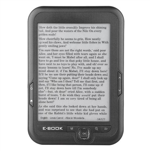 Liseuse numérique E-book Reader portable 6 pouces 8 Go avec Noir Etui - Gris