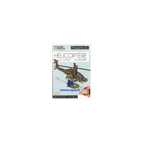 Non Communiqué Multicolore Puzzle Maquette Helicoptere De Combat