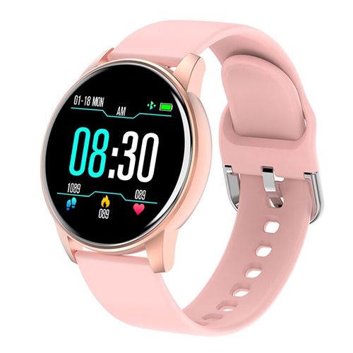 RUMOCOVO montre connectée pour hommes et femmes, avec podomètre, moniteur de fréquence cardiaque et d'activité physique, étanche, pour Android et iOS - J376