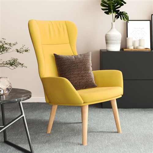 Vidaxl Jaune Chaise De Relaxation - Image 2