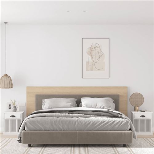 Non Communiqué Blanc Vidaxl Tables De Chevet 2 Pcs 43X36x50 Cm816345