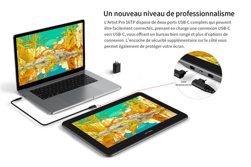 340€ sur Tablette Graphique 4K - XPPen - Artist Pro 16 TP 15.6 pouces avec  Stylet Passif - Tablette Graphique - Achat & prix