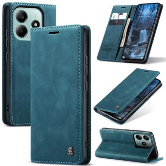 Étui Xiaomi POCO X6 Pro 5G - Housse anti-choc cuir PU avec fente carte + support réglable - Bleu - 1