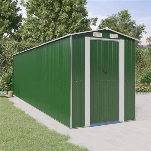 Vidaxl - Abri de jardin Vert 192x689x223 cm Acier galvanis&eacute;