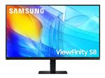 Samsung ViewFinity S8 S32D800EAU - S80D Series - écran LED - 32" - 3840 x 2160 UHD @ 60 Hz - VA - 350 cd/m² - 3000:1 - HDR10 - 5 ms - HDMI, DisplayPort - noir