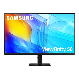 Samsung ViewFinity S8 S32D800EAU - S80D Series - écran LED - 32" - 3840 x 2160 UHD @ 60 Hz - VA - 350 cd/m² - 3000:1 - HDR10 - 5 ms - HDMI, DisplayPort - noir