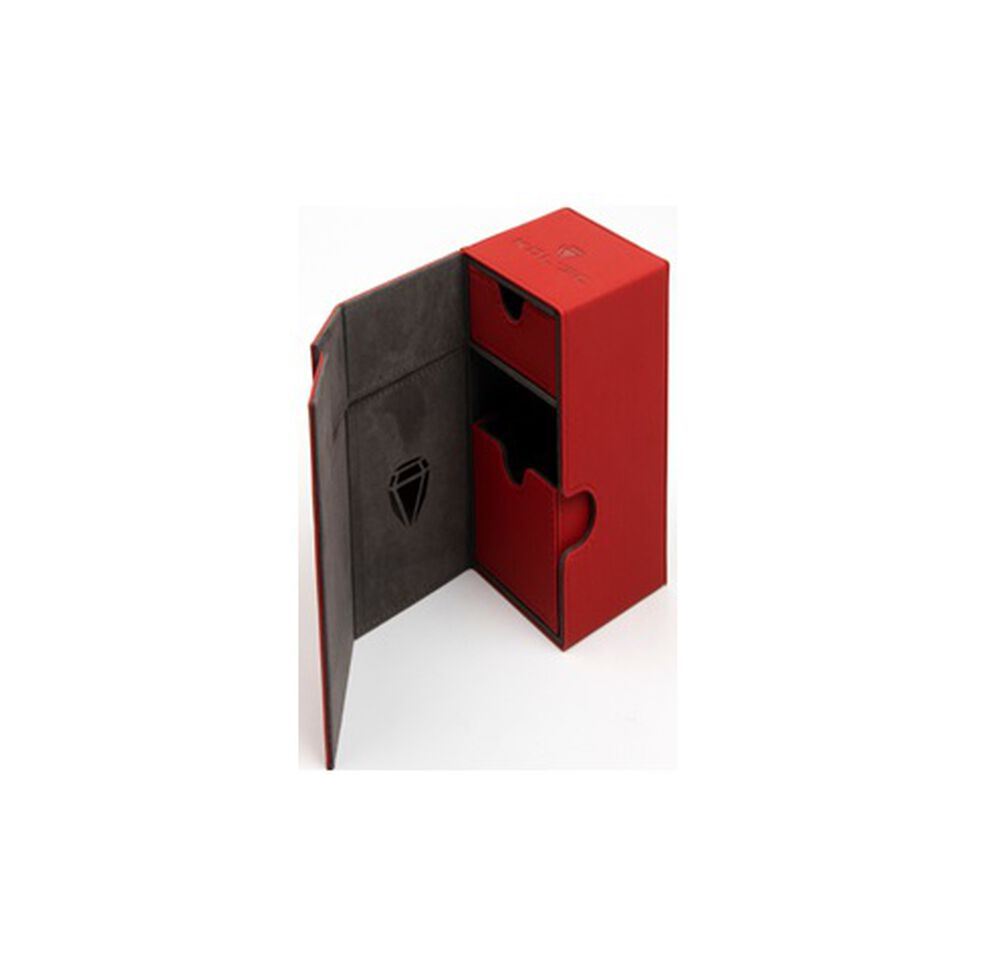 Nivofu Boite Rangement pour Carte à Jouer, Boîte de Rangement avec Plateau à Dés, Boîte pour Jeu de Cartes pour Cartes à Collectionner, 160+ Cartes ( Noir-Gris