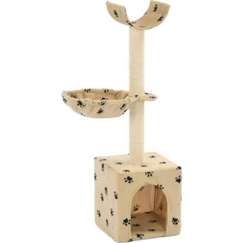 Meilleurs prix pour vidaXL Arbre à chat et griffoirs en sisal 105 cm Beige Motif de pattes