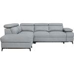 Canapé convertible 5 places SABAIDECO NINA Angle méridienne 180x121 GREYMIST