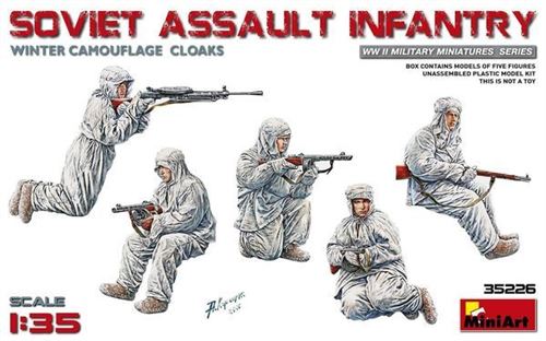 Mini Art Soviet Assault Infantry(Winter Camouflag Cloaks)- 1:35E - Miniart - Image 2