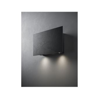 Hotte verticale COVER1480 Ardoise, 85cm, Moteur slim compact, 600m3/h, Dynamic Led light 2x1,2W (2700 - 5600 K), Classe energetique : B, 4 vitesses, Fonctionne en evacuation ou recyclage