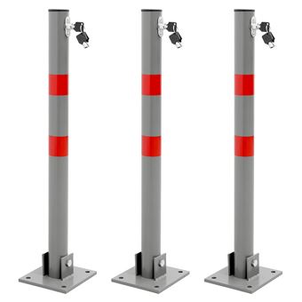 ECD Germany 1 x Barrière de Parking Rabattable - 84 x 48 cm