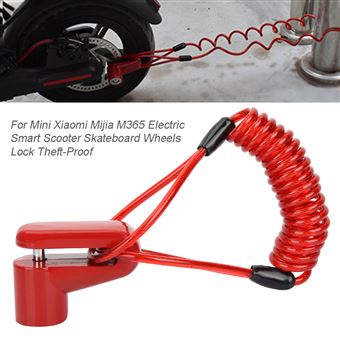 3€22 sur Freins à disque de roue antivol avec fil pour Trottinette  électrique Xiaomi Mijia M365 - Rouge - Accessoire trottinette électrique -  Achat & prix