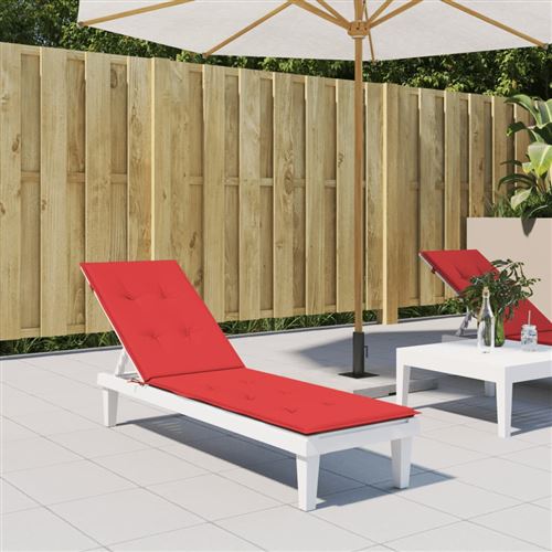 VIDAXL - Coussin de chaise de jardin - 180 x 50 x 4 cm - Rouge - Image 3