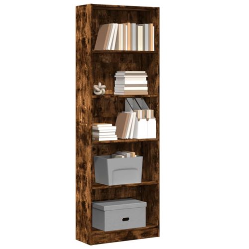 VIDAXL - Bibliothèque - Chêne Fumé - 60x24x176 cm - Image 3
