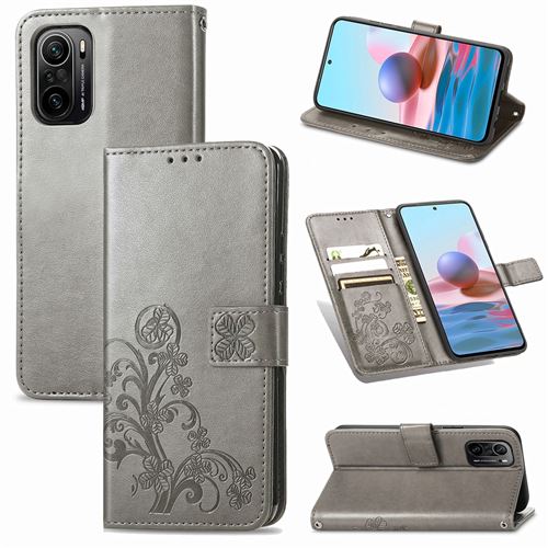 MPFRANCE Housse pour Xiaomi Mi 11i Gris [Fleur de Lys]