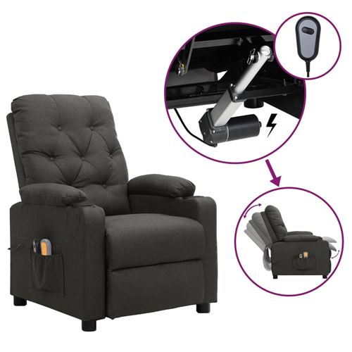Vidaxl Gris Fauteuil Électrique - Foncé - Image 2
