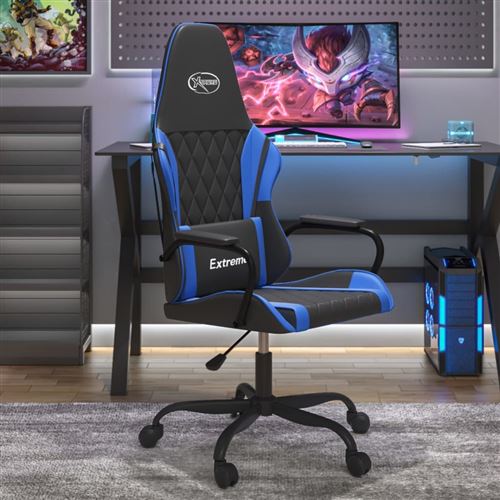 Non Communiqué Noir Vidaxl Chaise De Jeu Et Bleu Similicuir