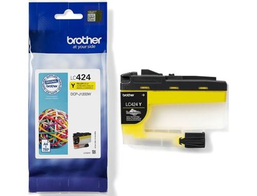 Cartouche d'encre Brother LC424Y Jaune pour DCP-J1200W