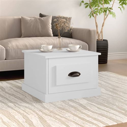 Vidaxl Blanc Table Basse 50X50x35 Cm - Image 3