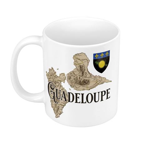 Fabulous Mug céramique Guadeloupe carte ancienne
