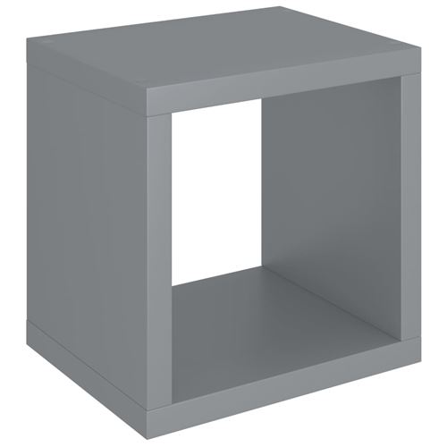 vidaXL Étagère murale sous forme de cube Gris 37x29,5x37 cm MDF