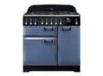 Falcon Elan Deluxe Collection TERRE 90 - Cuisinière (four à deux étages) - pose libre - largeur : 90 cm - profondeur : 65 cm - hauteur : 93 cm - avec système auto-nettoyant - Roche bleue