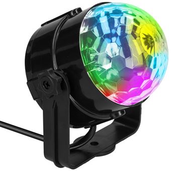 Eclairage de Scène Lumière Lampe Soirée, Mini Projecteur Scene Spot Ampoule  LED Boule Cristal à Commande Sonore Ambiance festive DJ