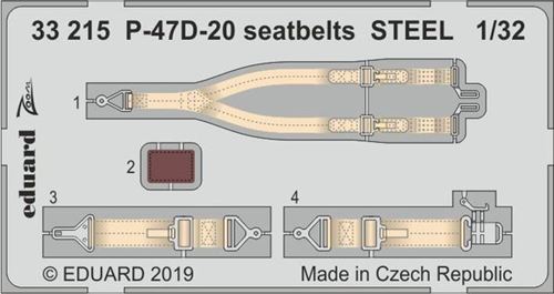 P-47d-20 Seatbelts Steel For Trumpeter - 1:32e - Eduard Accessories