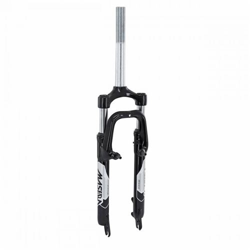 Fourche vtt 26 zoom a suspension acier ressort-elastomere pour v-brake et disc noir deb. 60mm pivot (230-100mm) filete 11-8-25,4 interieur