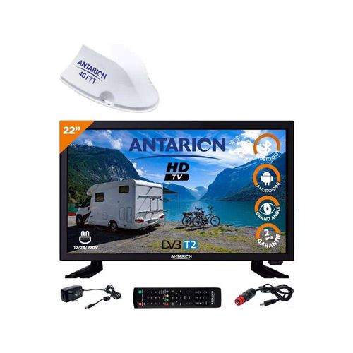 Pack tv led 21.5 pouces full hd android smart tv antenne 4 g fit wifi dimensions L.50.4 x l.30.5 x H.5.2 cm ANTARION