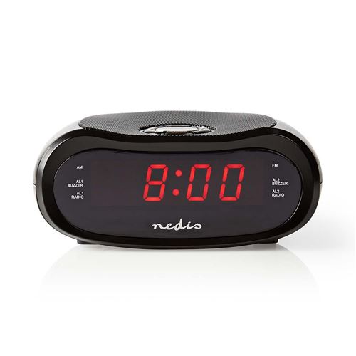 Radio-Réveil Numérique LED 0,6 FM 20 Présélections Snooze (rappel de réveil)