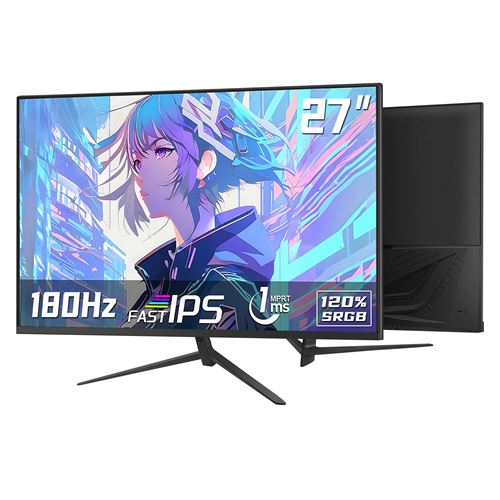 Écran PC -MICREAR - Gaming Moniteur PC -27'' - 180Hz - FHD (2560x 1440) - IPS