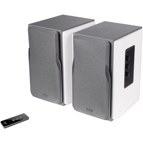 Enceinte Bibliothèque Edifier R1380T-WT 42W RMS avec Entrées Optique et Coaxiale pour Installation sur Table Blanc - Image 4