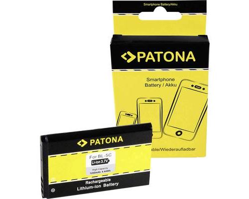 Patona BL-5C 6600/3100/7610/6230 Batterie pour appareil photo Remplace laccu dorigine BL-5CA, BL-5CB, BL-5C, HX-N3650A, HXE-W01, SZW20110613, PX-3315-675,