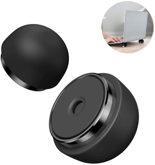 Support pour Ordinateur FONGWAN Mini Supporter de Refroidissement En Silicone 1 paire-Noir