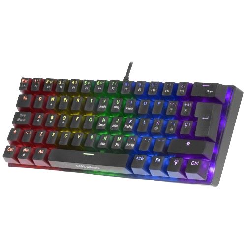 Clavier Mécanique FRGB Mars Gaming MK60 Noir Antighosting Switch Mécanique Rouge Langue Français