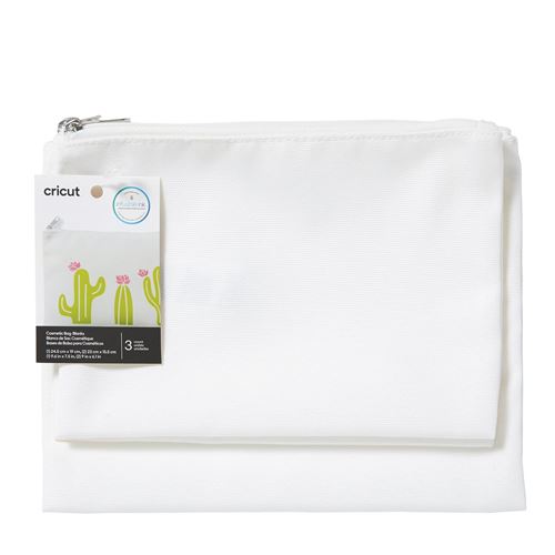 3 Pochettes Tissu Blanc À Customiser - Cricut - Cricut