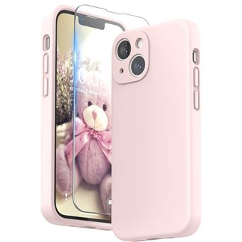 Coque Rose pour iPhone 13 Mini (5,4") et Verre Trempé Film Protection Ecran Little Boutik® - 1