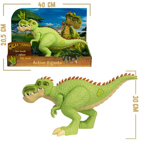 Figurine pour enfant GP Toys GIGANTOSAURUS, Dinosaure, Personnage de 30 cm,  Avec effets sonores et lumineux, Gigantosaurus, Jouet pour enfants à partir  de 3 ans, GGN03