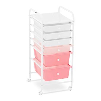 Chariot De Coiffeur 3 Tiroirs Avec Support Sèche-cheveux - Mobile, Robuste, Pour Salon Ou Spa - 3