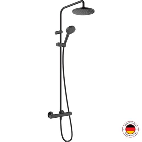 Hansgrohe Vernis Blend Showerpipe 200 1JET with Thermostat Matt Black 26276670