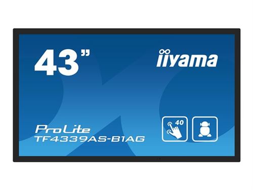Iiyama Clair Prolite Tf4339as-B1ag - Classe De Diagonale 43" (42.5" Visualisable) Écran Lcd Rétro-Éclairé Par Led - Signalisation Numérique - Avec Lecteur De - Image 3