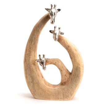 Figurine Famille De Girafes En Résine - Multicolore - Crafta - Neuf Avec Emballage