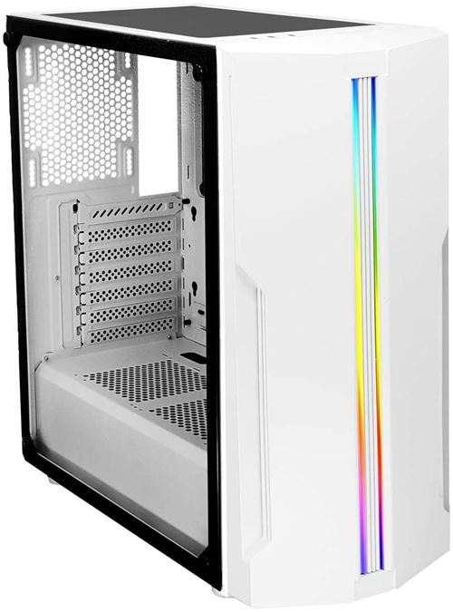 Non Communiqué Xilence Performance C X502 - Mid Tower - Atx - Panneau Latéral Fenêtré (Verre Trempé) - Pas D'alimentation (Atx) - White Housing - Usb/Audio