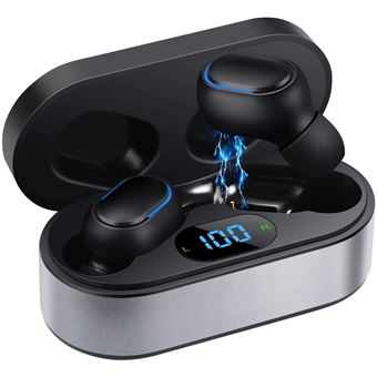 Écouteurs sans fil Bluetooth 5.0, Écouteurs avec Boîtier D'affichage à LED IPX7 Écouteurs Bluetooth-Chronus - 1