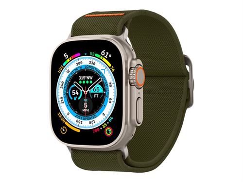 Spigen Lite Fit Ultra - Bracelet pour montre intelligente - 49mm, 45mm, 44mm, 42mm - kaki - pour Apple Watch Hermès Series 9, Series 10, Series 8, Series 9
