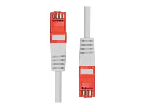 ProXtend - Cordon de raccordement - RJ-45 (M) pour RJ-45 (M) - 25 cm - 6 mm - UTP - CAT 6 - sans halogène, sans crochet, bloqué - gris
