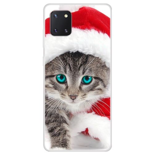 Coque en TPU impression de motifs souple chat de noël pour votre Samsung Galaxy A81/Note 10 Lite